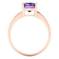 thumbnail image 4 of Solitaire Engagement Ring for Women - 2.5ct Simulated Alexandrite in 14K Rose Gold Promise Ring, 4 of 6