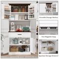 thumbnail image 3 of Planntonneo 71'' Tall Kitchen Pantry Storage Hutch Cabinet with Doors and Shelves, White, 3 of 9