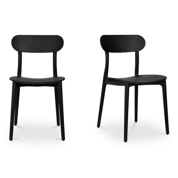 Moe's Home Collection Kent Outdoor Dining Chair Black - Set Of Two Plastic