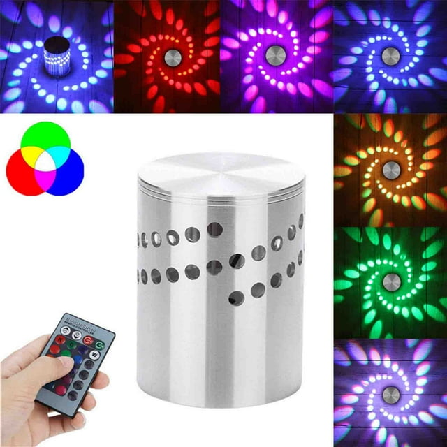 Kcavykas Clearance Sales,Canada Day,open Season Colorful RGB Wall Lamp with Remote Control Artistic Modeling Color LED Wall Lamp