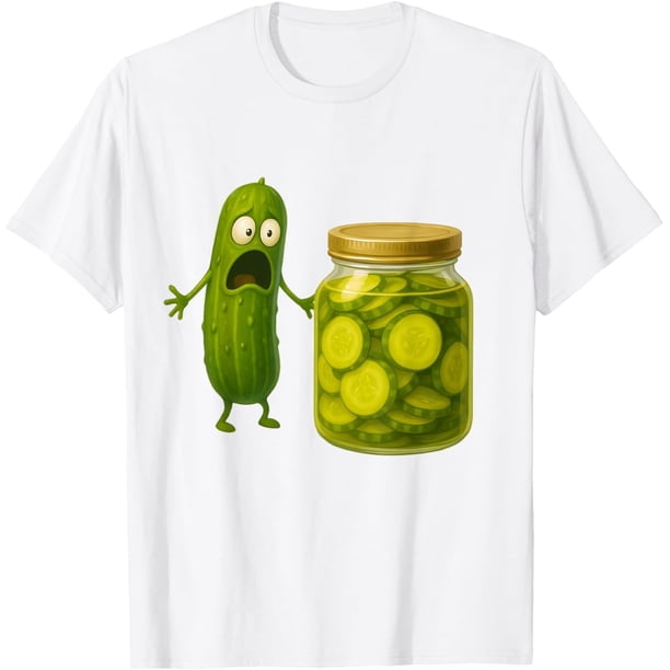 Funny Screaming Pickle Jar Pepino Joke Meme Humor Camiseta