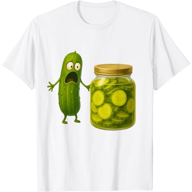 Funny Screaming Pickle Jar Pepino Joke Meme Humor Camiseta