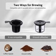 thumbnail image 5 of Slim Single Serve Coffee Maker 2 in 1 for K Cup Pod & Ground Coffee, Mini K Cup Coffee Machine 14 Oz, One Cup Coffee Brewer with One-Bouton Fast Brewing, 5 of 8
