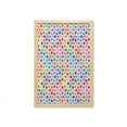 thumbnail image 1 of Colorful Wall Art with Frame, Colorful Patterns with Curves Geometry Cheering Creative Ornamental Design, Printed Fabric Poster for Bathroom Living Room, 23" x 35", Multicolor, by Ambesonne, 1 of 2