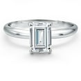 thumbnail image 3 of Gem Stone King 14K White Gold White Moissanite Solitaire Engagement Ring for Women | 1.75 Cttw | Emerald Cut 8X6MM | Available in Size 5,6,7,8,9, 3 of 6