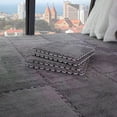 thumbnail image 3 of 20 Non-Slip Plush Interlocking Square Rugs with Borders, Soft Fluffy Foam Puzzle Tile Mats, 12 X 12 X 0.4 Inch, Climbing Area Protective Mats, 3 of 24