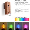 thumbnail image 4 of shiyou-LED Motion Sensor RGB Night Light Battery Operated Wall Spotlight USB Rechargeable Magnetic Light for Kids Room Picture Bathroom Cabinet, 4 of 4