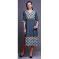 thumbnail image 2 of Bimba Robes Tuniques Droites pour Femmes Kurti Imprimé Tenue d'Été Kurta, 2 of 5