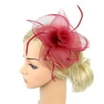 thumbnail image 5 of Visland Women Fascinator Hat, Mesh Faux Feather Flower Shape Mini Fashion Headwear for Wedding Church Tea Party Banquet, 5 of 8