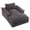 Gray, variant on QuzyAor 67" Oversized Corduroy Chaise Lounge Chair, Deep Seat Boneless Sofa Couch Bed, No Assembly Required,Orange