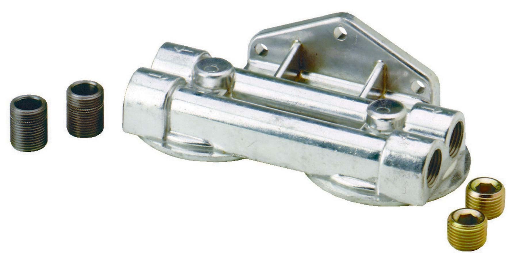 PermaCool Dual Oil Filter Mount 3/416 Thread 1/2in NPT