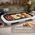 thumbnail image 2 of COOK WITH COLOR Electric Griddle, 1200W Nonstick 10" x 16" Cooking Surface, Cream, 2 of 7