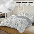 thumbnail image 6 of BlessLiving 3Pcs Duvet Cover Set for Adult Twin Size Gray Bedding Set Little Flower Comforter Cover Set, 6 of 8