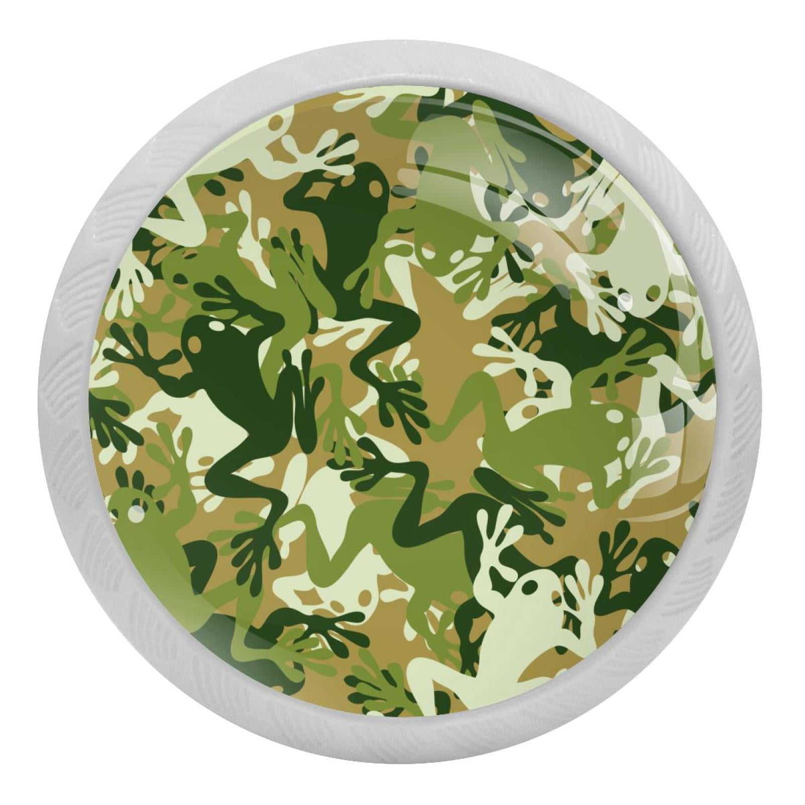 4PCS Round Frog Camouflage Cabinet Fluorescence Knob Glowing in the ...