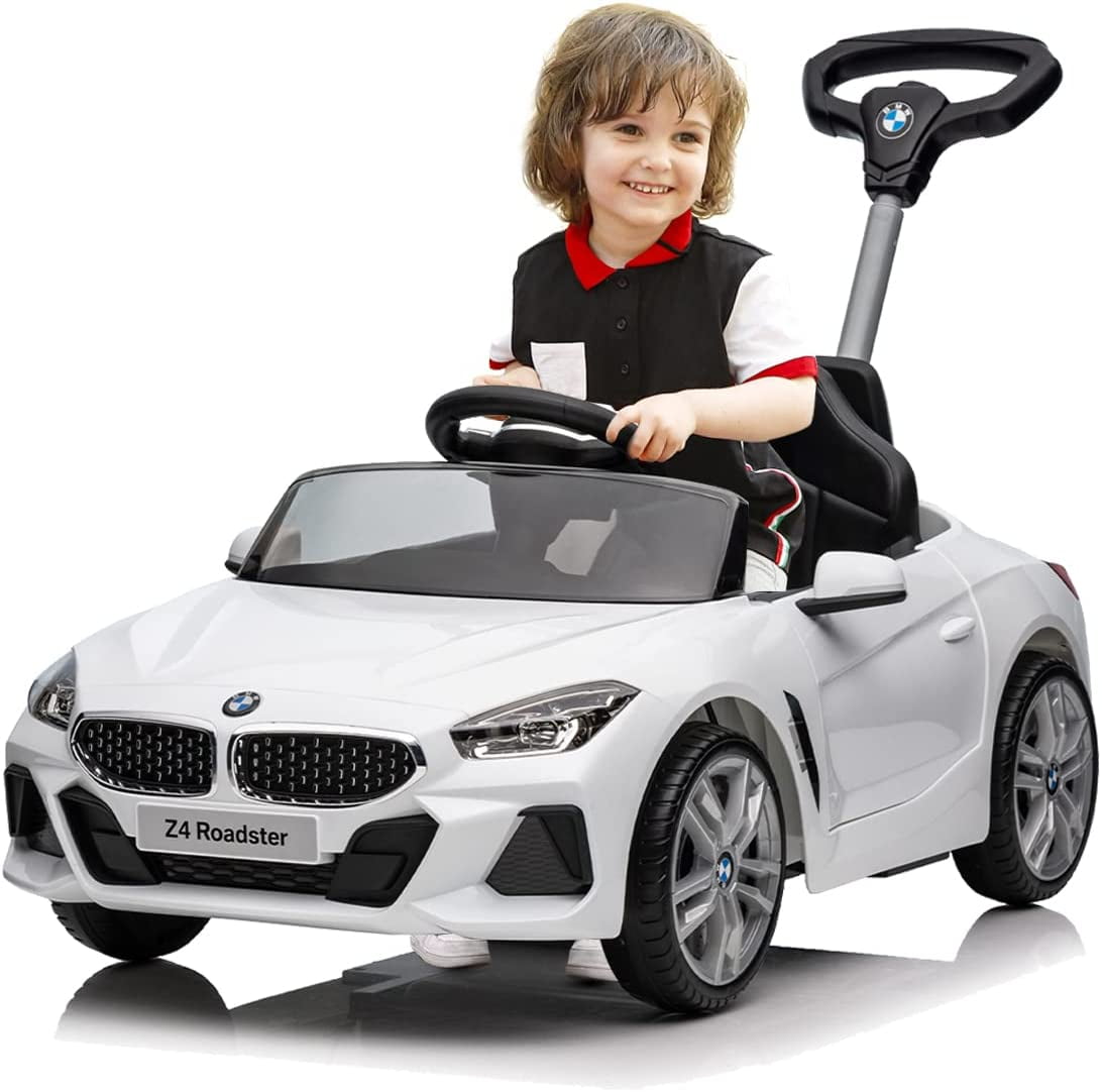 funyard BMW Z4 3-in-1 Kids Push Car with Handle Ride-On Toy for