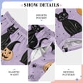 thumbnail image 6 of FORMRS Boys Pajama Pants with Pockets Size 6-8Y Kids Lounge Sleep Bottoms, Light Purple Halloween Black Cat, 6 of 8