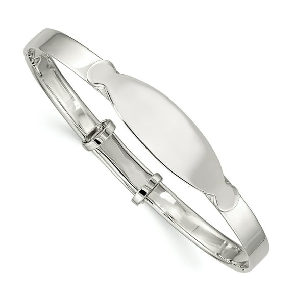925 Sterling Silver ID Adjustable Baby Bangle Bracelet