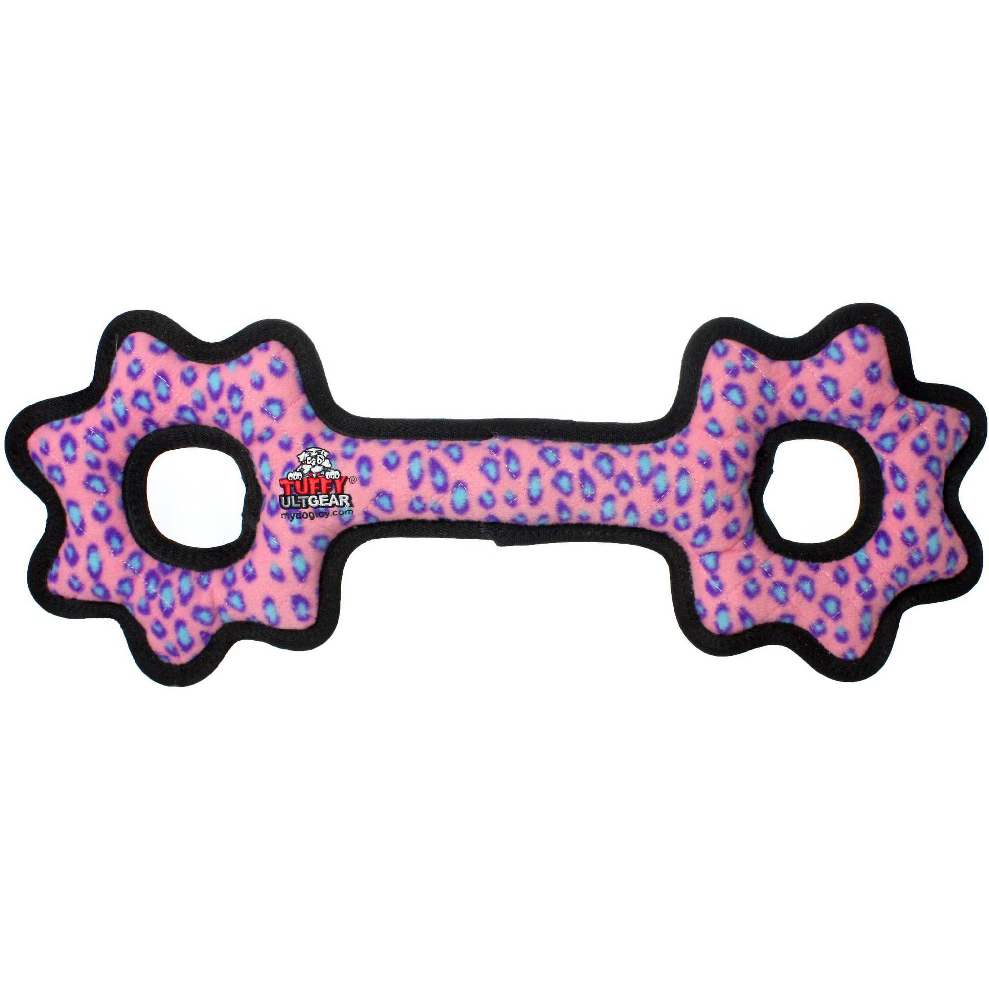 Tuffy Ultimate TugOGear Durable Dog Toys, Pink Leopard