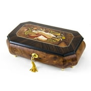 Traditional Handmade Cut-Corner Music Box with Musical Theme Inlay - Under the Sea (The Little Mermaid) - SWISS