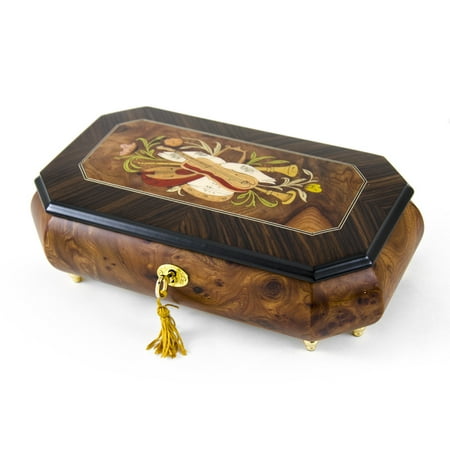 Traditional Handmade Cut-Corner Music Box with Musical Theme Inlay - Under the Sea (The Little Mermaid) - SWISS