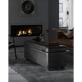 thumbnail image 3 of Banco otomano de almacenamiento VASAGLE EKHO Collection 95 L, tinta negra, 3 of 8