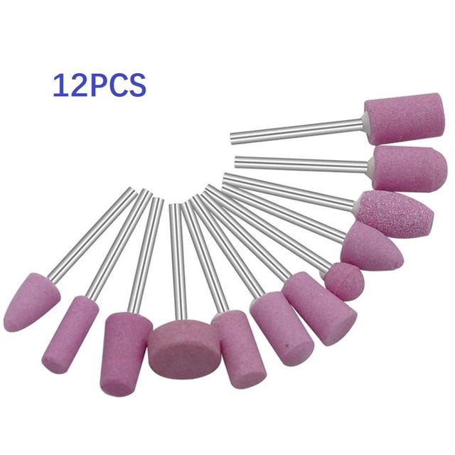 12Pcs Abrasive Mounted Stone For Rotary Tools Grinding Wheel Head Accessories