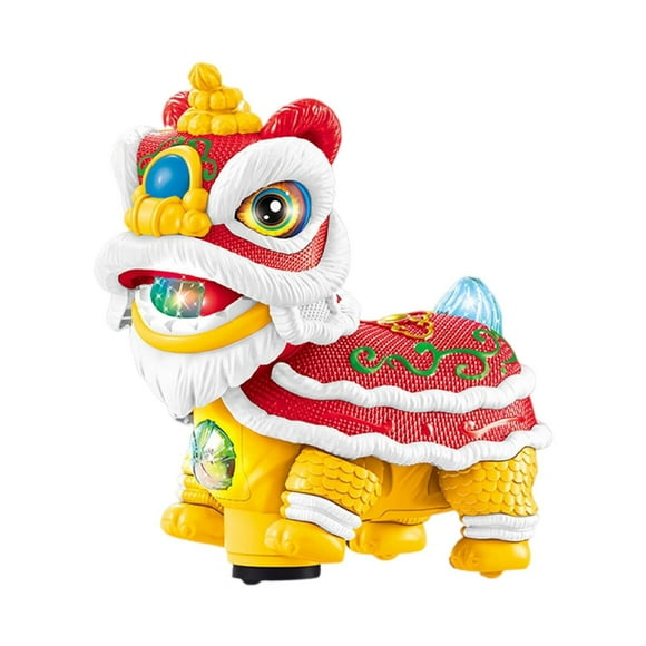 Chinese Lion Dance Toys Electric with Lights and Music for Kids Chinese New Year