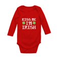 thumbnail image 1 of Tstars Boys Unisex Kiss Me I'm Irish Cute Outfit Gift for St Patricks Day Beautiful Shirts Gift for Boys Irish Shirt Pride Proud Irish Infant Baby Long Sleeve Bodysuit, 1 of 6