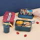 thumbnail image 4 of Toystoory Fiambrera aislante con tapa, contenedor de alimentos de 3 compartimentos para niños, fiambrera de plástico de 1 capa, viaje de Picnic escolar Mostrada Azul oscuro Toystoory HA067596-01, 4 of 6