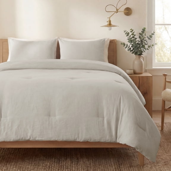 U by Bedsure 3 Pieces Queen Comforter Bedding Set, Beige Bed Comforter Set for All Seasons, 1 Lightweight Prewashed Comforter and 2 Pillowcases