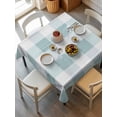 thumbnail image 6 of Aqua Plaid Table Cloth, Spring Summer Farmhouse Buffalo Checkered Waterproof Tablecloth for Square Tables, Reusable Washable Fabric Table Cover for Restaurant Kitchen Dining Tables 54"x54", 6 of 6