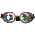 thumbnail image 2 of SAYFUT Vintage Steampunk Goggles Kaleidoscope Rainbow Rave Glasses with Crystal Glass Prism Steampunk Crystal Rainbow Lenses, 2 of 5