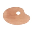 thumbnail image 1 of Paleta De Artista, Paleta De Madera De Forma Ovalada Paleta De Pintura De Madera Ampliamente Utilizada Paleta De Pintura De Madera Ligero Portátil Para La Escuela Para El Hogar ANGGREK Oval Palette, 1 of 8