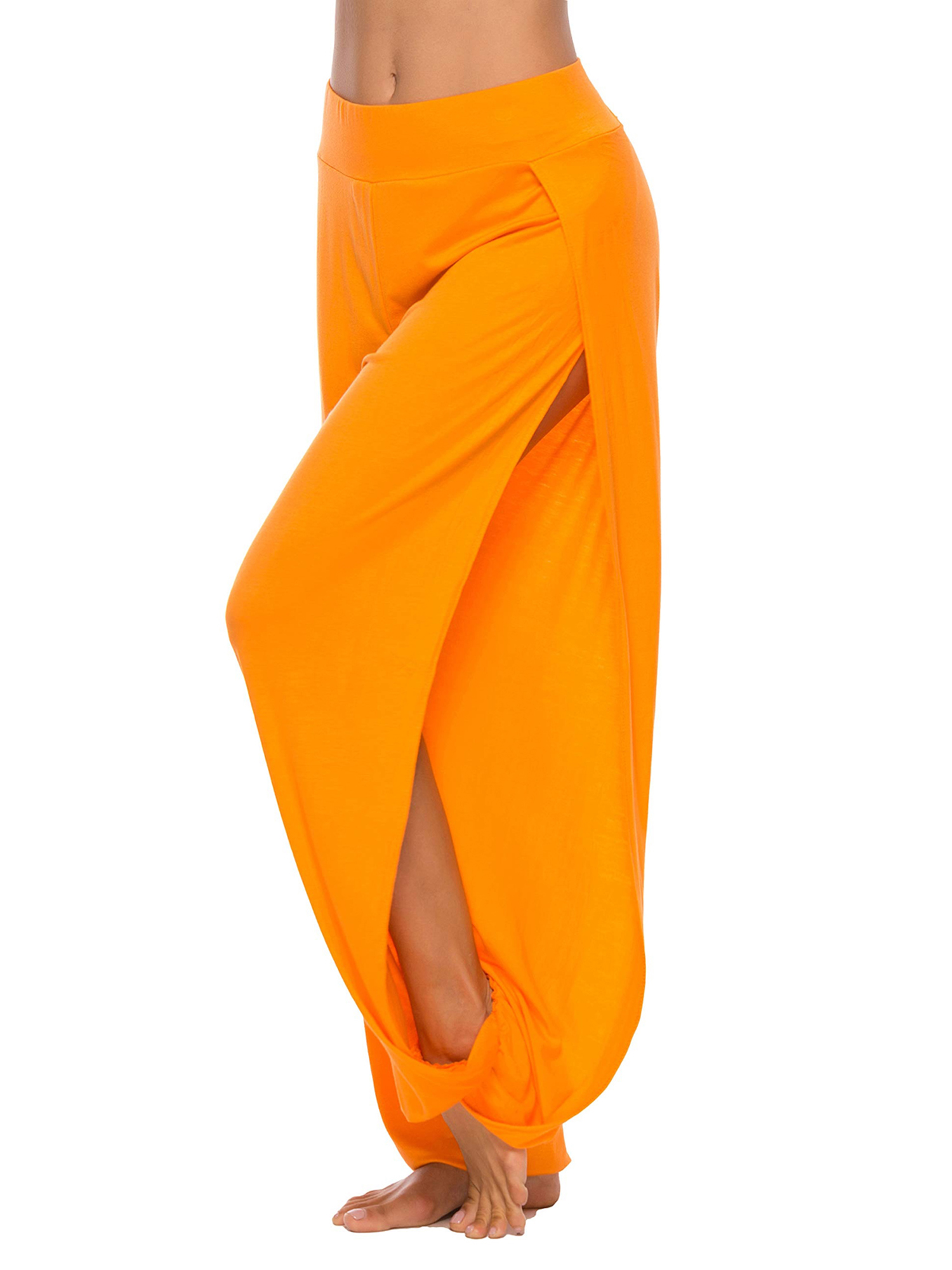 Women's High Slit Harem Yoga Pants Loose Fit Lounge Beach Pants Hippie