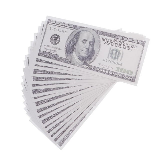 100xUS Dollars Prop Jugar Diversión Fingir Dinero en Efectivo Denominación $ 100 Prop Multicolor Baoblaze Prop de dólares de EE. UU.