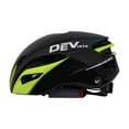 thumbnail image 3 of Casco de bicicleta para mujer y hombre, con visera desmontable y resistencia a los golpes, ajustable. Amarillo, 3 of 9