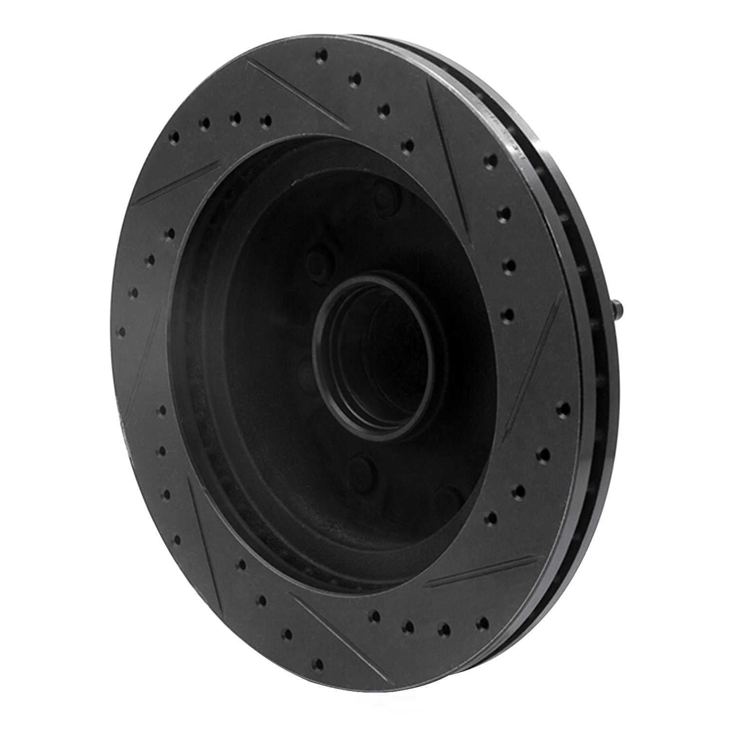 Dynamic Friction Company 633-54135L DFC Brake Rotor - Drilled And Slotted - Black