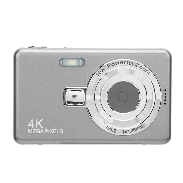 Cámara Digital De 50 MP, Zoom Digital De 16x, Pantalla De 2,4 Pulgadas, Cámara Compacta De Apuntar Y Disparar, Grabación De Vídeos 4K, Cámara Pequeña Ligera Con Carga USB