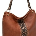 thumbnail image 3 of Montana West Purses for Women Hobo Shoulder Handbags with Zipper, Leopard-Brown, 3 of 6