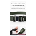 thumbnail image 6 of Jessboyy Men's Canvas Woven Belt No Hole Automatic Buckle Ratchet Belts Work Casual Outdoor Hiking Adjustable Web Belt Army Green,Free Size, 6 of 7