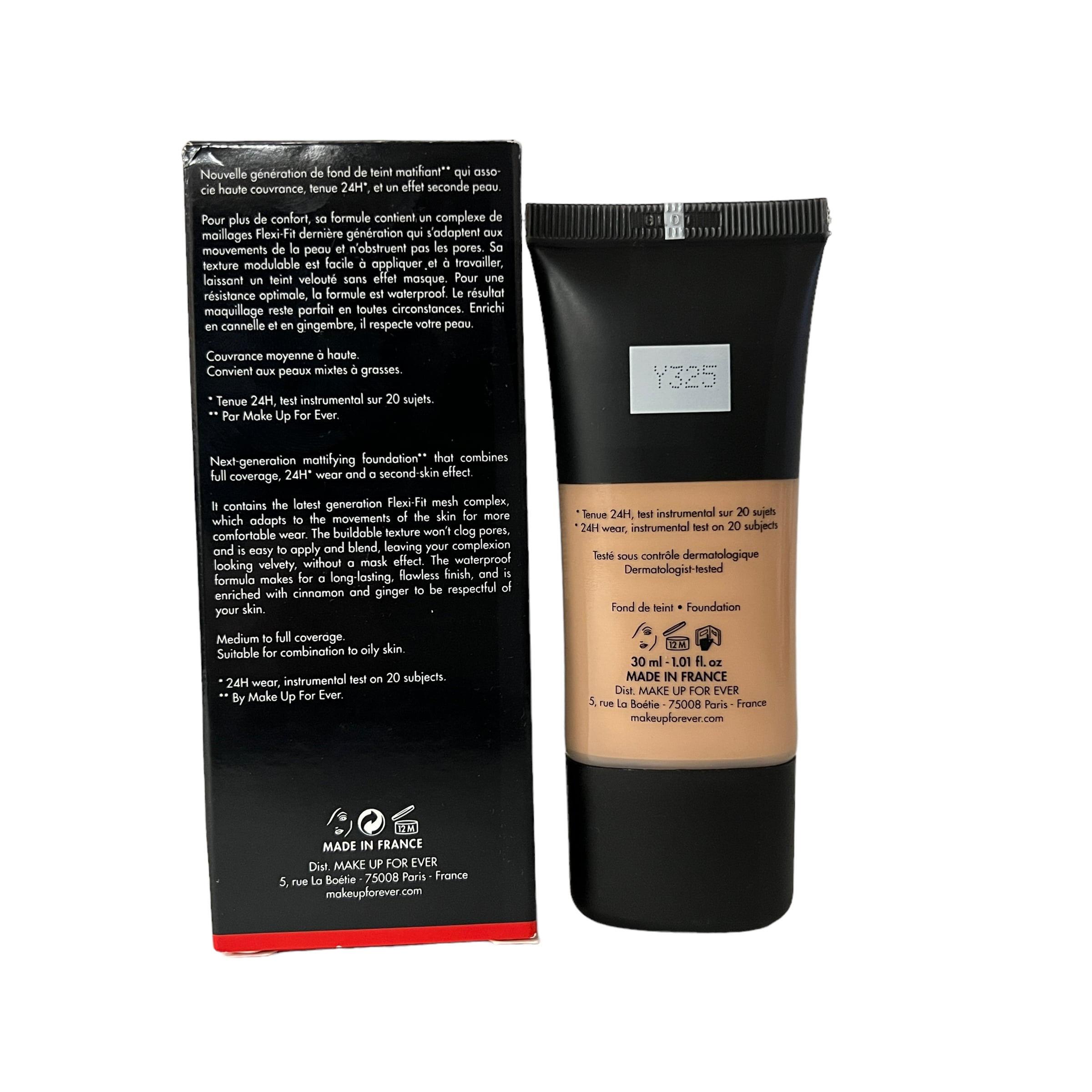 美品　EXCIA everluster foundation NA201 HD Skin Matte Velvet Foundation-1N00 Alabaster by Make Up For Ever