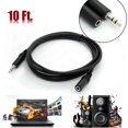 thumbnail image 2 of 10ft 3.5mm 1/8 Audio Estéreo Aux Auricular Cable Extensión Cable Macho a Fem Tmvgtek Componentes de Computadoras, 2 of 6