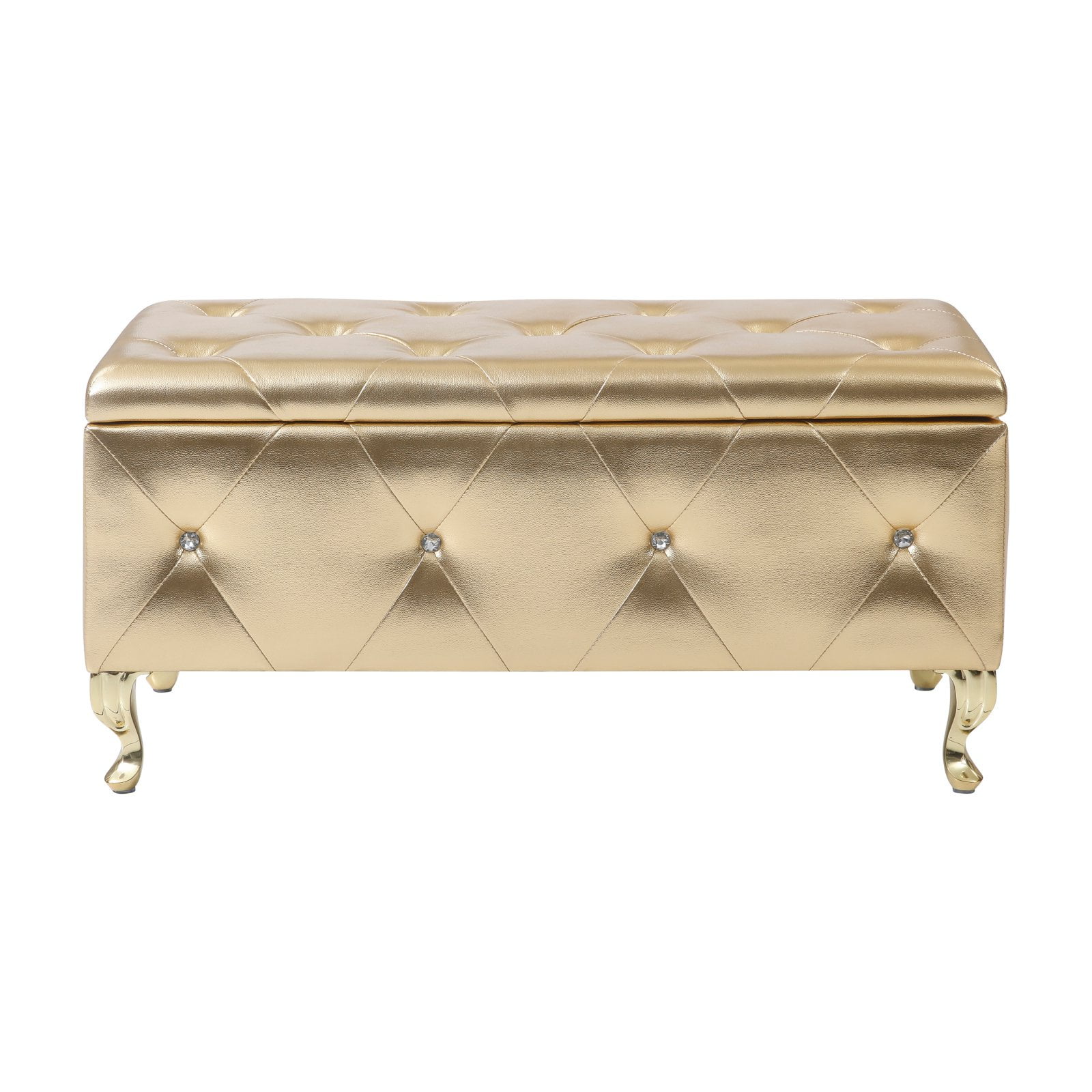 Christies Home Living Crystal Tufted Storage Bench