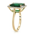 thumbnail image 2 of Galaxy Gold 4.70 Carat Total Weight 14K Solid Yellow Gold Emerald with Natural Diamonds Halo Ring Brilliant Octagon Emerald Shape Cut Round Diamonds Anniversary Engagement Ring (6.5), 2 of 3