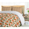 thumbnail image 5 of Ambesonne Fruit Duvet Cover Sets, Tropical Leafy Tangerines, 2-King, Pale Peach and Multicolor, 5 of 7