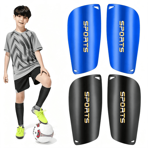 BESTSKY 2 Pair Soccer Shin Guards Kids Youth, Shin Pads for 3-15 Years Old Boys and Girls Football Games Cushion Protection Reduce Shocks and Injuries Lightweight Equipment