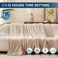 thumbnail image 6 of Westinghouse  Warm Electric Heated Blanket Full Bed, Premium Flannel Blankets with 1-12 Hours Time Adjustment and 6 Heat Settings, Overheating Protection, Beige, 80'' x 84'', 6 of 10