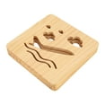 thumbnail image 3 of Wood Table Night Light, Warm White 2W Energy Saving Wood Carving Lamp Hollowed Design Eye Protection  For Living Room, 3 of 8