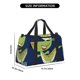 thumbnail image 3 of Balery Dino Playing Roller Skate Bolsa de Gimnasio para Mujeres, Bolsa de Viaje con Bolsillo Húmedo, Bolsa de Fin de Semana para Mujeres, Bolsa de Viaje Resistente al Agua, 3 of 7