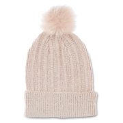 Women's isotoner Chenille Hat with Faux Fur Pom Color: Pink Size: N/A